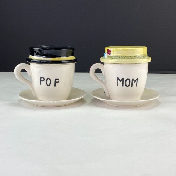 Vintage Mom Pop Coffee Cup Ashtray Saucer Relco Japan - Picture 3 of 10